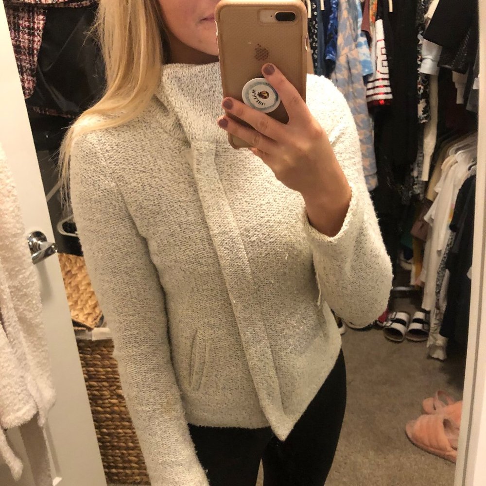 Loft asymmetrical zipper jacket zip up XS